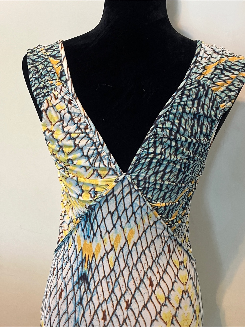 Just Cavalli Mermaid Dress Snake Midi Dress US 10 - Picture 9 of 11